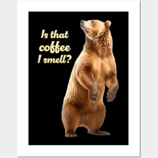 Coffee And Grizzlies Bear Lover Grizzly Wildlife Posters and Art